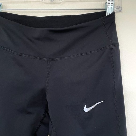 Nike Dri Fit Leggings with Drawstring Mesh Running Legging - Picture 4 of 8